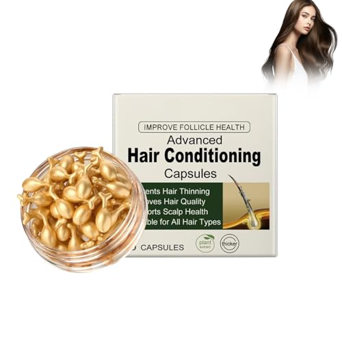 Hair Oil Hair Care Capsules, Pack of 30 Hair Serum Capsule Hair Treatment Serum Care and Repair Damaged Hair, Hair Vitamin Oil Capsules Hair Oil for Repair and Conditioning of Hair