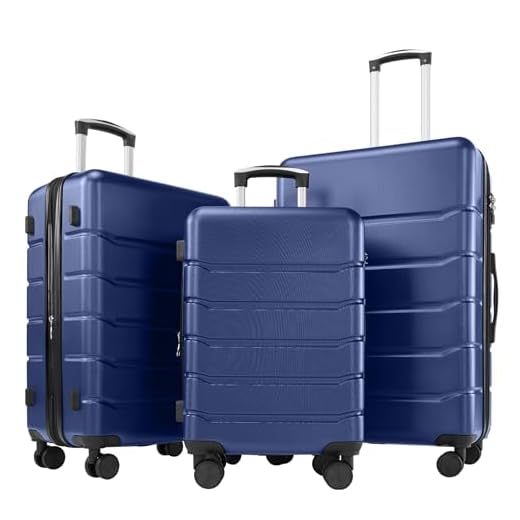 Best luggage for amtrak trip OLIXIS 3-Piece Hardside Luggage Set