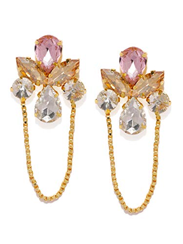 Image of Asmitta Wedding Dangler Earrings for Women (Golden) (ED743JJGLDVM5)