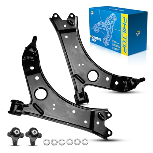 PHILTOP 4Pcs Front Lower Control Arms Fit for 2005-2014 Jetta, 2010-2014 Golf, 2006-2014 GTI, 2007-2016 Eos, 2006-2009 Rabbit, 2006-2013 A3, 2007-2013 A3 Quattro Suspension Kit, K620143 K620141 by PHILTOP - Used condition - US$30.26