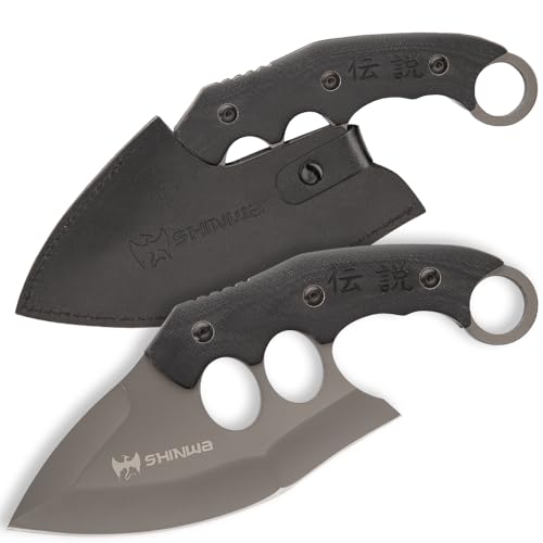 Shinwa Yaobai Ulu Knife And Sheath | 3Cr13 Stainless Full Tang Blade