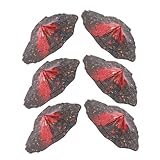 ULTECHNOVO 6 Stück Modell eines hohen Vulkanausbruchs aus festem Kunststoff Realistische Simulation detailreiche Dekoration für Wissenschaft Geographie und Sammler Sichere Bastelkunst