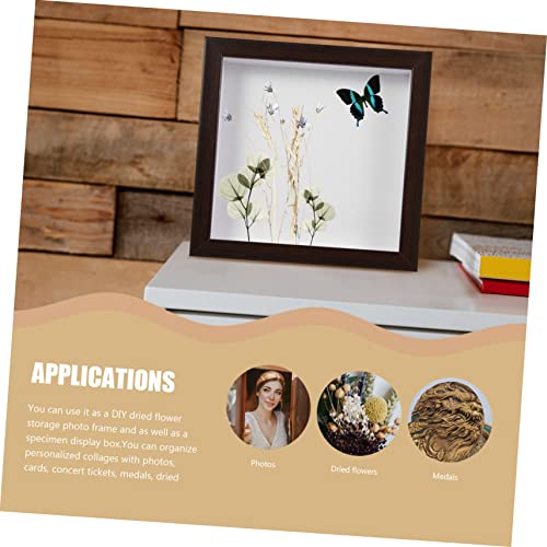 Hoement 2Pcs Photo Frame Taxidermy Book Glass Display Shelf Glass Jewelry Display Case Picture Display Frames Glass Shadowbox Frame Diy Picture Frame Practical Diy Specimen Frame Artwork #TOP1