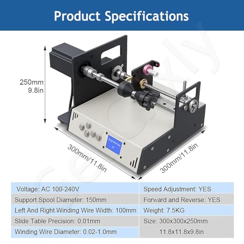 Bobinadora de alambre para fabricar bobinas electricas de precisión 6