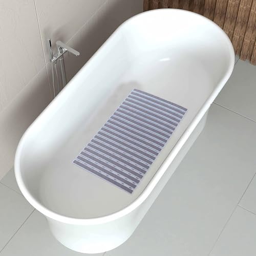 Image of Luxe Home Shower Mats for Bathroom Anti Slip Non Skid Bathtub Mat (Grey, 40x70 cm)