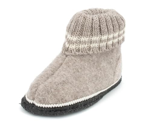 Chaussons hauts enfants antidérapants en feutre et laine vierge Ötz Kids isolante pour crèche