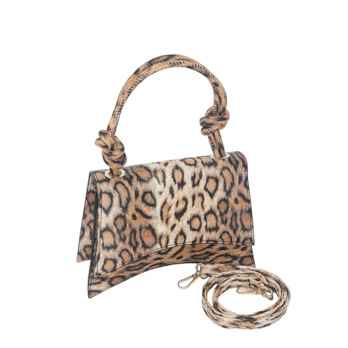 Geerlaqaly women's leopard print handbag, mini leopard print crossbody bag wallet, fashion handbag with shoulder strap