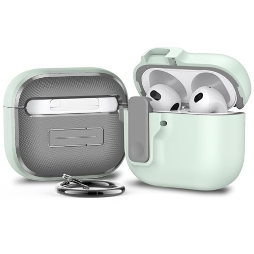 Funda Airpods Pro 3 silicona dura anticaidas color menta