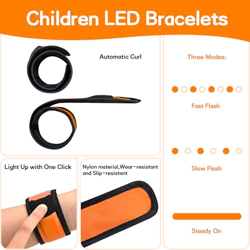 6 Stück LED Armbänder, LED Leuchtarmbänder, grüne LED Armbänder, Kinder grün - Bild 35 von 43