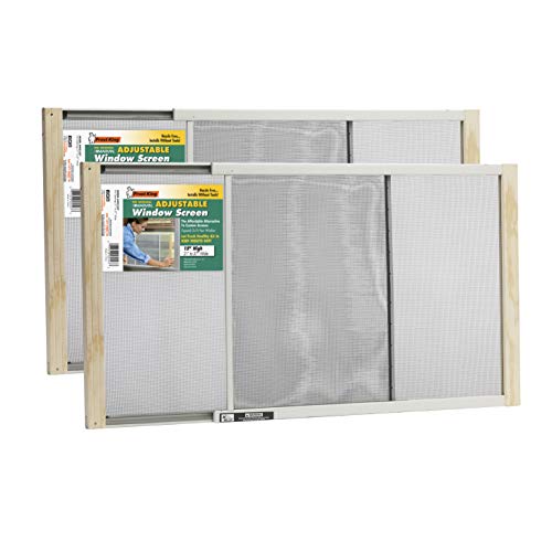 Frost King 2AWS1537 WB Marvin Adjustable Window Screen, 15in High x Fits 21-37in Wide (2 Pack) by Frost King - Used condition - US$25.86