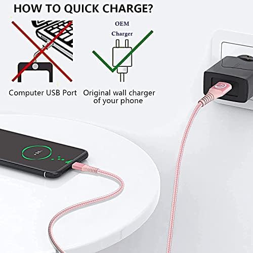 Micro USB Cable, 2Pack 2M USB A to Micro Charging Cable Nylon Braided Android Charger Lead for Samsung Galaxy S7 S6 S5 J7 J6 J5 J3, Kindle Fire, Tablets, PS4, HTC, Xbox, Huawei, Sony, Nexus, Nokia
