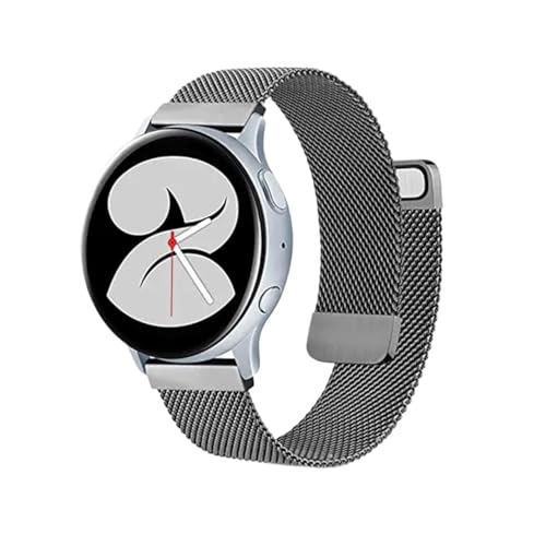 22mm 20mm �~���l�[�[ �X�e�����X�X�`�[�� �X�g���b�v �ɓK������Samsung Galaxy Watch 6/5/4/5 Pro�p(Grey,For Watch 6 Classic 47mm)