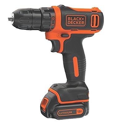 BLACK+DECKER 12V MAX Cordless Drill/Driver, Battery and Charger Included (BDCDD12C)