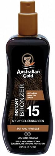 Australian Gold SPF 15 Spray Gel with Instant Bronzer 237ml