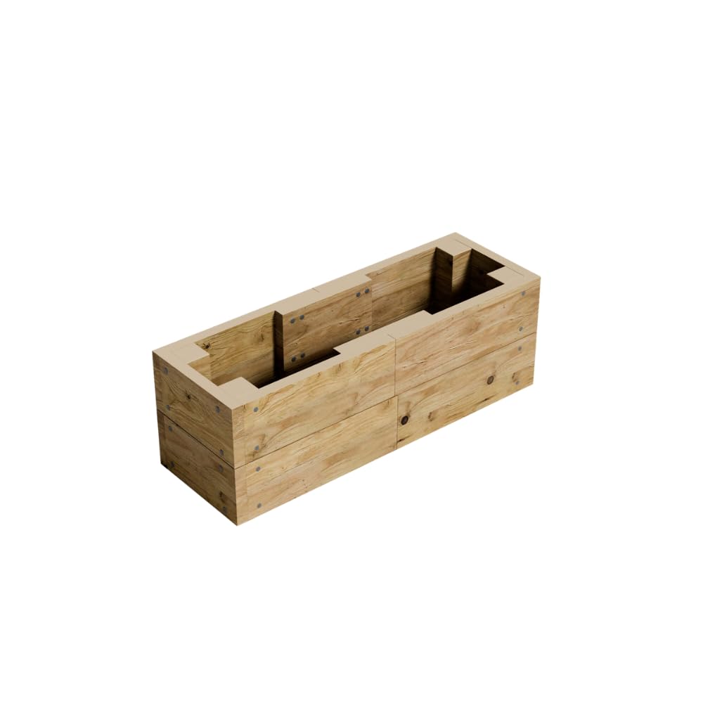 Conka Garden - Wooden Raised Bed Kit - Large Garden Planters for Vegetables, Herbs, Flowers – Start Growing Plants Earlier & Better - Durable & Resistant FSC Treated Timber 30cm L x 90cm W x 30cm H