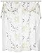 Popular Bath Fabric Shower Curtain with Scarf, Mayan Collection, 70" x 72", Lime/Grey