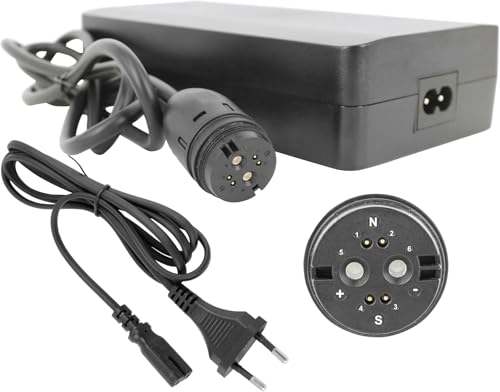 PowerSmart 42V 4A Ladegerät für 36V Akkus von Rotwild, BMZ, Impulse, Brose, mit 6-Polige...
