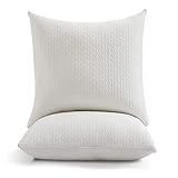 JZS Kissen 40x40 2er-Pack Luxus Hotelqualität zum Schlafen Luxus mit Tencel Kissenbezügen,Hypoallergen,Anti-Milben,atmungsaktiv,Premium-Plüschfaser,gefüllt mit Daunen,Alternative Standardgröße 40x40cm