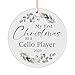 My First Christmas As A Cello Player 2023 Ornament for Christmas Tree Party Decoration, Gifts for Him Her Men Women, New Year Boss Manager Friend Coworker Thank You Appreciation