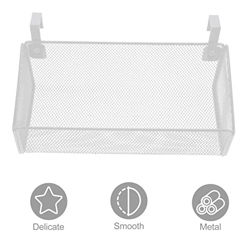 Alipis Bedside Hanging Organizer Metal Mesh Shelf Dorm Hanging Storage Baskets Over Organizer Rack for Dorm Bunk White - Image 3