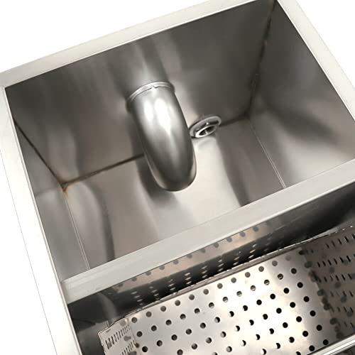 Interceptor de grasa para trampa de grasa, separador de aceite y agua de acero inoxidable de 25 L para fregaderos comerciales, filtro eficaz de residuos de grasa para restaurantes y comida para llevar