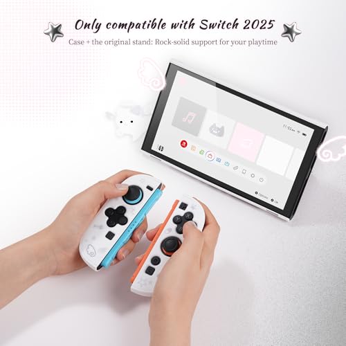 Image of GeekShare Slim Protective Case Compatible with Switch 2 (2025), Anti-Scratche and Shock-Absorption Dockable Hard Shell for Switch 2 Game Console - Angel Descended