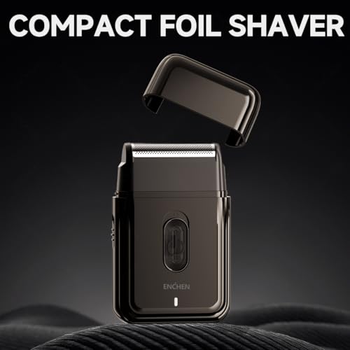 Image of ENCHEN MS003 Electric Shaver for Men,Foil Shaving Machine,Portable Ultra-Thin Mini,Integrated Pop-Up Trimmer，Powerful Motor,Comfortable Close Shave & Fast Grooming for Home and Travel,Gentle on Skin,Type-C Charging - Christmas Gift for Men