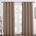 NICETOWN Grommet Top Blackout Curtain Panel - (Cappuccino Color) Thermal Insulated Room Darkening Drape for Villa/Apartment/Rental Room, 52 inches Wide by 84 inches Long, 1 Piece