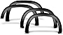 FREEMOTOR802 Compatible With 2019-2022 Chevy Silverado 1500 Fender Flares, Factory Style PP Polypropylene 4PC Textured Black Extension Fender Flare