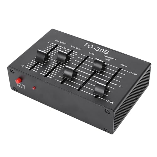 Ecualizador estéreo de 3 bandas Gugxiom, con control de balance de volumen, para estudio casero, audio para auto y sonido en vivo, preamplificador HiFi miniatura 2