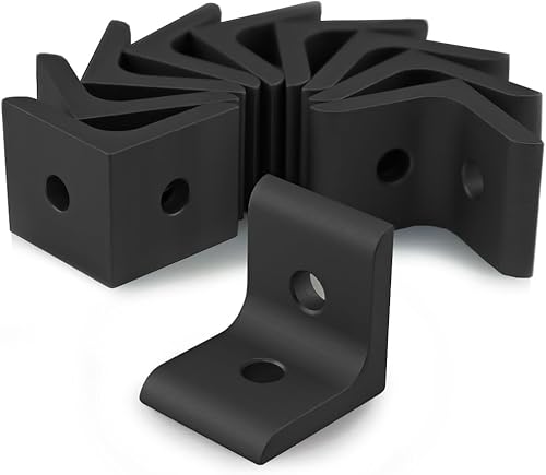 Miniatura 10 de 8020, 4302, 15 Series Aluminio Soporte de esquina interior de 2 agujeros Soporte de ángulo de 90 grados para extrusión de aluminio extruido con