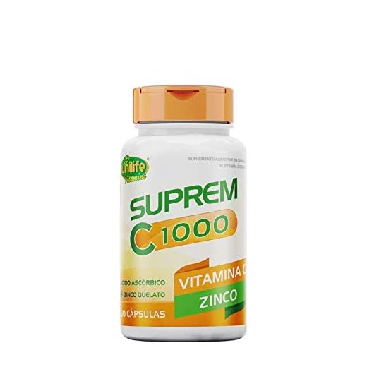 Suprem C 1000 Vitamina C 1000 mg + Zinco 7mg Unilife 30 cápsulas