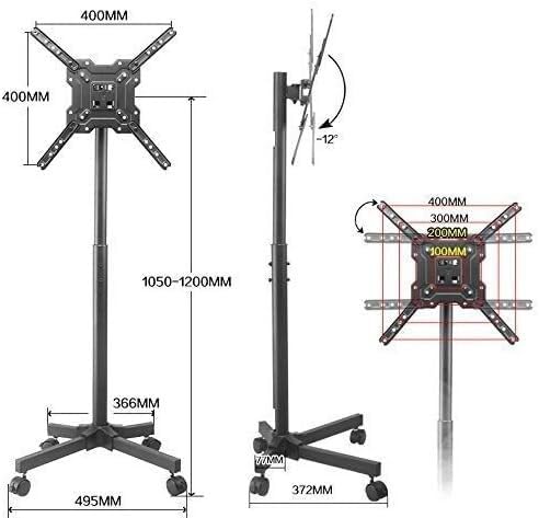 Soporte TV móvil con ruedas para pantalla plana miniatura 5