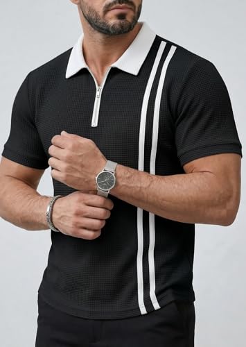 Image of JVX Men Polo T Shirt || Waffle Polo T Shirt for Men || Regular Fit Knitted Tshirt for Man || Coller T-Shirt (Available in Plus Size, Also Available in Combo Packs) (MRT-224)