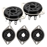 Hemobllo 8 Polige Elektronenröhrenfassung aus Bakelit 5 Stück für Massenaustausch und Reparatur von Röhrenverstärkern mit Kt88 El34 und 6V6 Ventilen