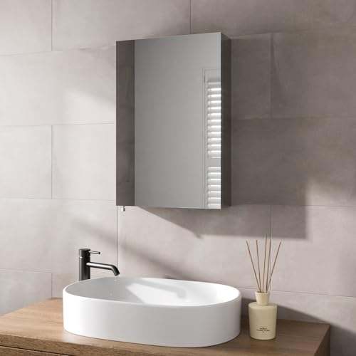 Artis Stainless Steel Bathroom Mirror Cabinet 400x600mm