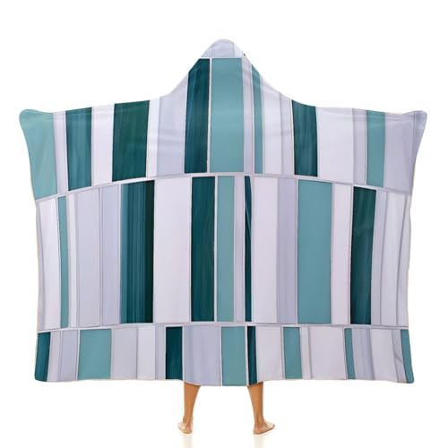 Couverture à capuche pour bureau et voyage motif géométrique
