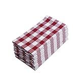 AI LEI YA Dinner Napkins,12 Pack 20X20 Inch Buffalo Plaid Cloth Napkins Set,100% Cotton Soft...