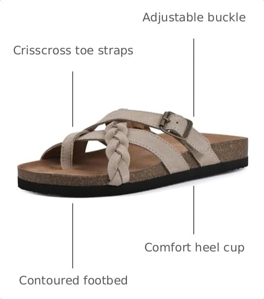 Image of White Mountain Women's Harrington Braided Footbed Sandal