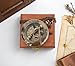 Personalized Handmade Iconic Sundial Compass - Customized Graduation Day Gift, Wedding Heirloom, Anniversary Gift for Men, Birthday Gift for Son,Premium Leather Case, Wooden Box