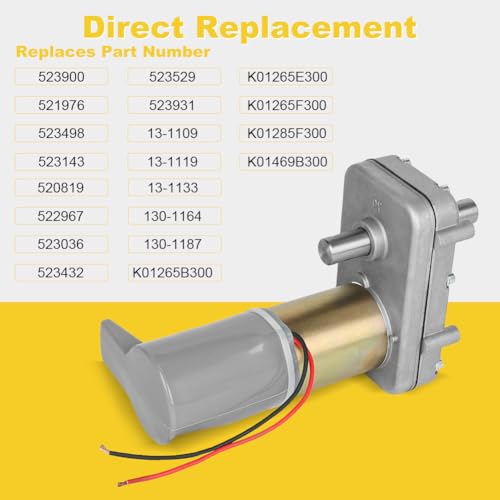 Image of JDMON RV Power Gear Slide Out Motor Replacement for 12V Gearbox Motor 131:1 Gear Ratio, Replace 523900 522967 523143 523983 521976 523529 524327