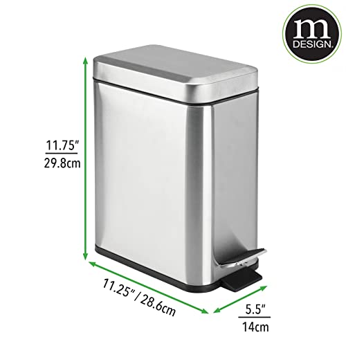 Mdesign 00300MDBST Rectangular Step-Open Wastebasket Trash Can thumb #7
