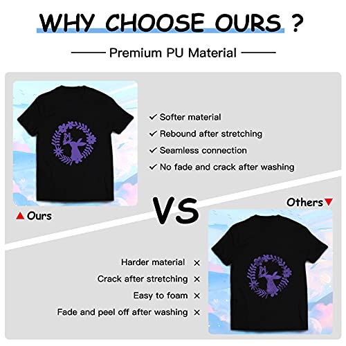 Jandjpackaging Purple Htv Heat Transfer Vinyl - 35Pack 12" X 10" Purple Iron On Vinyl For T-Shirt, Purple Htv Vinyl For Cricut, Silhouette Cameo Or Heat Press Machine #TOP3