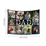 Custom Tapestry with Picture Personalized Backdrop with Name for Father Customized Wall Hanging for Room Activity Party Wedding Birthday Gift and Bedroom Aesthetic, Horizontal, 60x51 Inch - Image 2