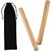 BBTO 2 Pack 8 Inch Classical Solid Hardwood Claves, Percussion Instrument/ Rhythm Sticks for the Young Musicians (Natural Wood Color)