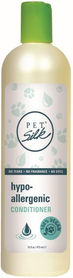 Pet Silk Hypoallergenic Conditioner, Free of Dyes and Heavy Fragrances, Specifically Designed for Pet's with Sensitive Skin, Infused with Olive Oil & Wheat Protein for Added Nourishment! (1 GAL)