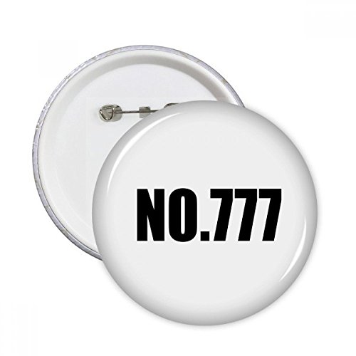 Badge rond Lucky Number No.777 de taille S multicolore pour vêtements