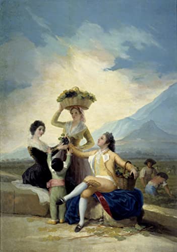 Cuadro de la cosecha de Francisco de Goya en lienzo SERENDIPITP para pared de dormitorio 60x90cm