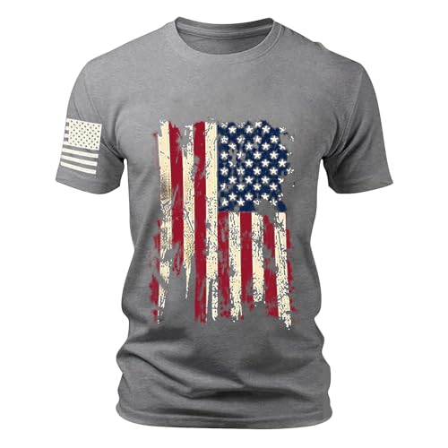 Memorial Day Sale Men Mens Patriotic T Shirts American Flag 4th of July Tshirts Red White and Blue Plus Size Big and Tall Short Sleeve Graphic Tees Summer Gym Workout Tops 2025