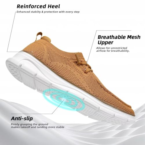 Image of Mens Slip-on Loafers Comfortable Boat Shoes Casual Walking Sneakers Mesh Business Oxfords Work Lightweight Soft Sole
